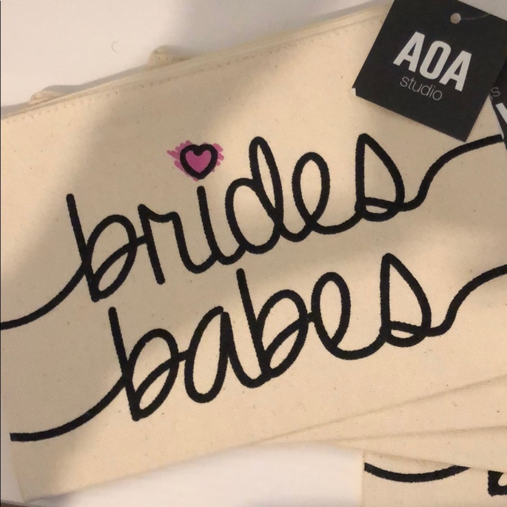 Brides babes canvas pouch with zipper